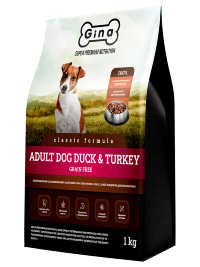 GINA Classic Беззерновой Утка и Индейка сухой корм для собак (Grain Free Dog Duck&Turkey)